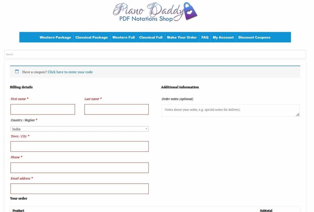 Note Shop Discount Code Discount Coupons - Shop Piano Daddy